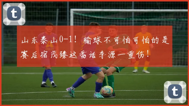 山东泰山0-1！输球不可怕可怕的是赛后宿茂臻这番话李源一重伤！