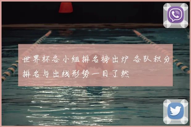 世界杯各小组排名榜出炉 各队积分排名与出线形势一目了然